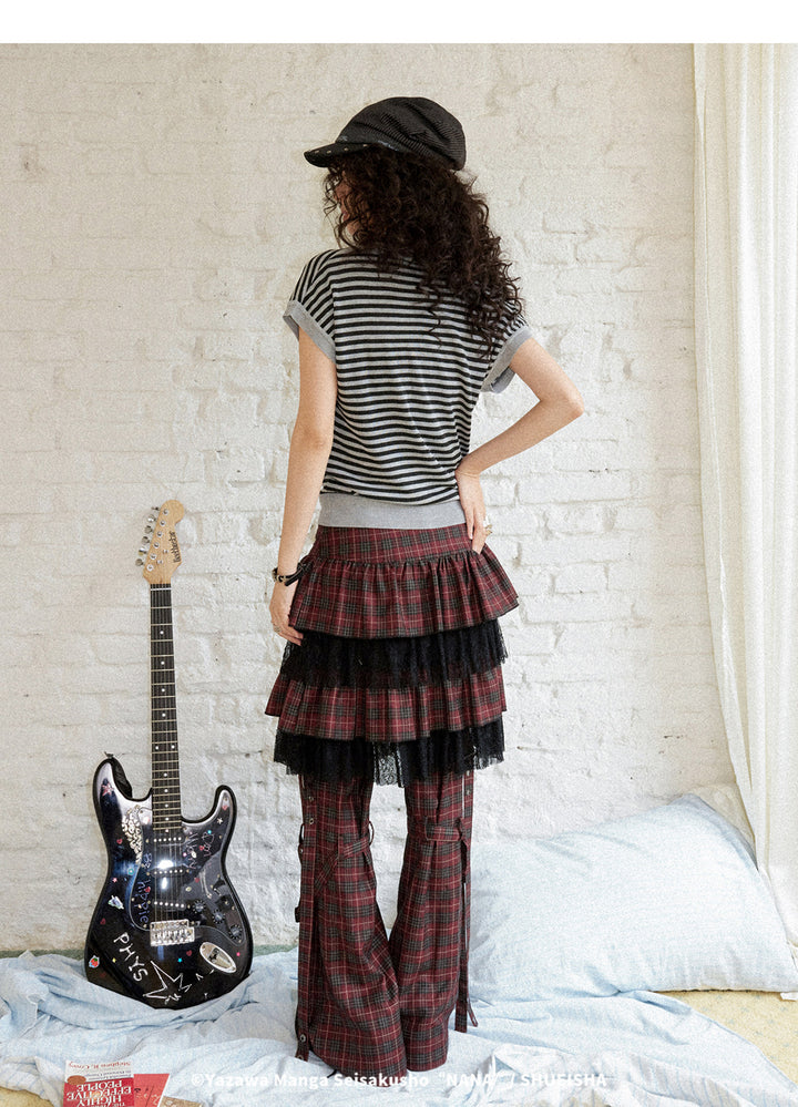 Punk Striped Heart Patch Knit Vest