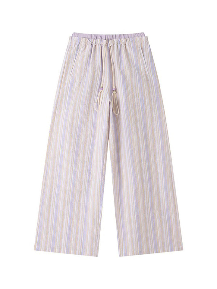 Soft Girl Striped Wide Leg Pants