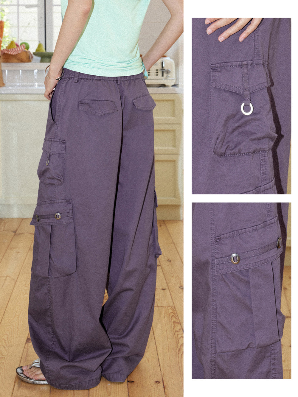 Streetwear Cargo Parachute Pants