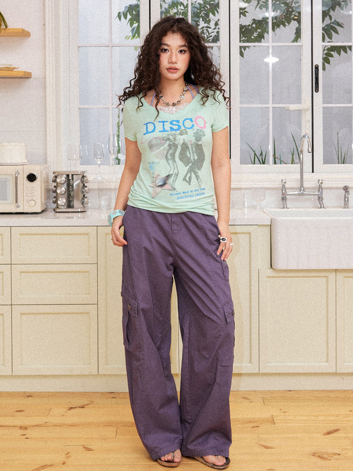 Streetwear Cargo Parachute Pants
