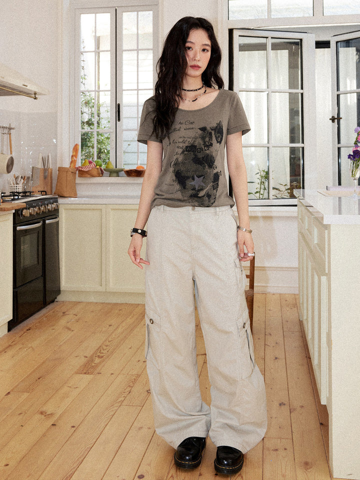 Streetwear Cargo Parachute Pants