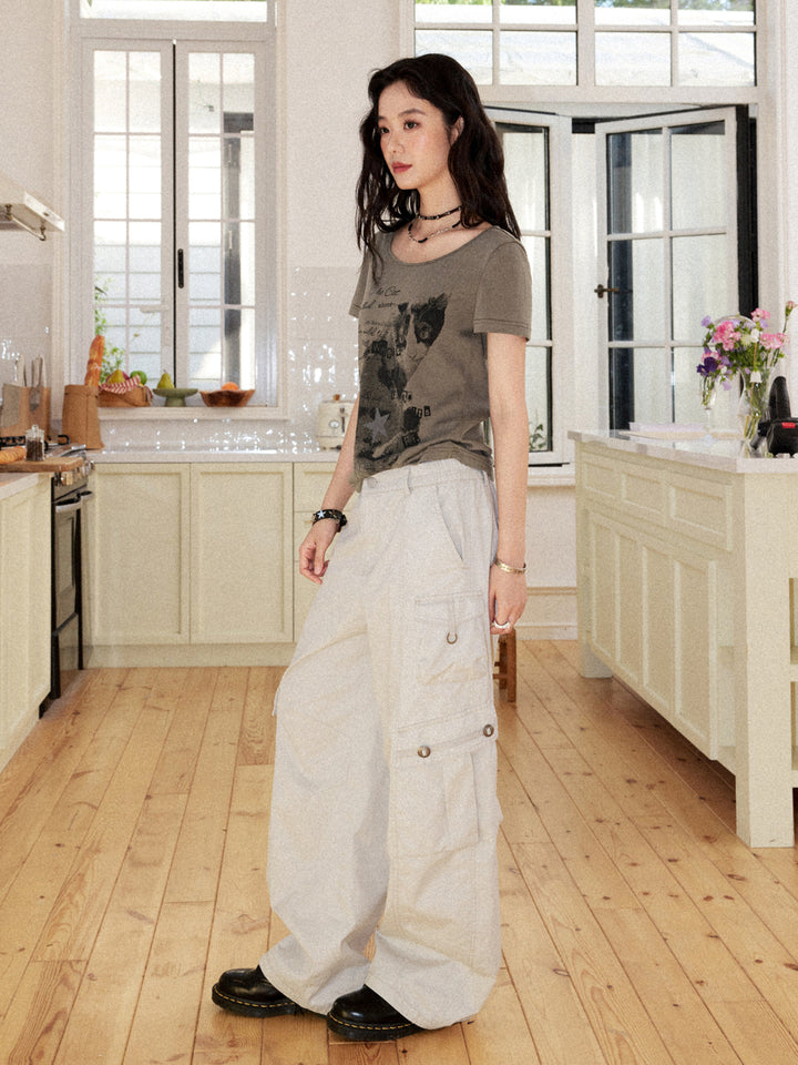 Streetwear Cargo Parachute Pants