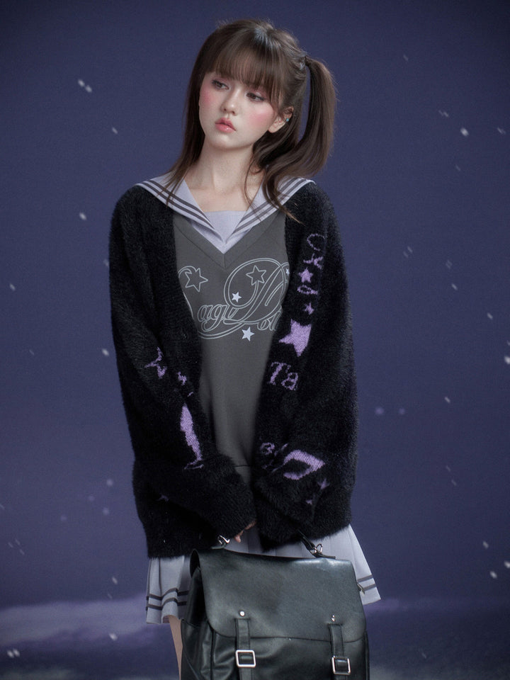 Sailor Bow Sweatshirt Mini Dress