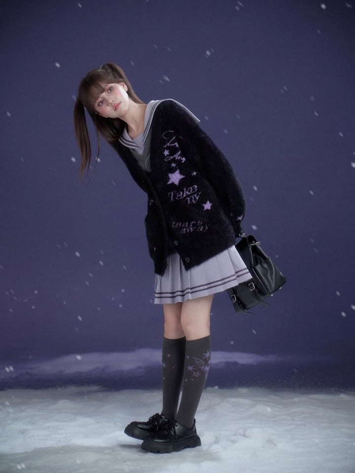 Sailor Bow Sweatshirt Mini Dress
