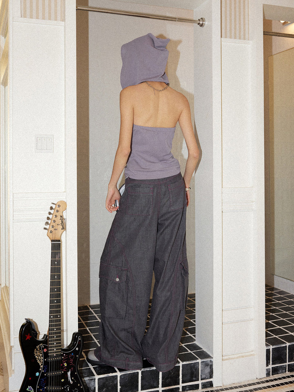 Manga Graphic Wide Leg Pants
