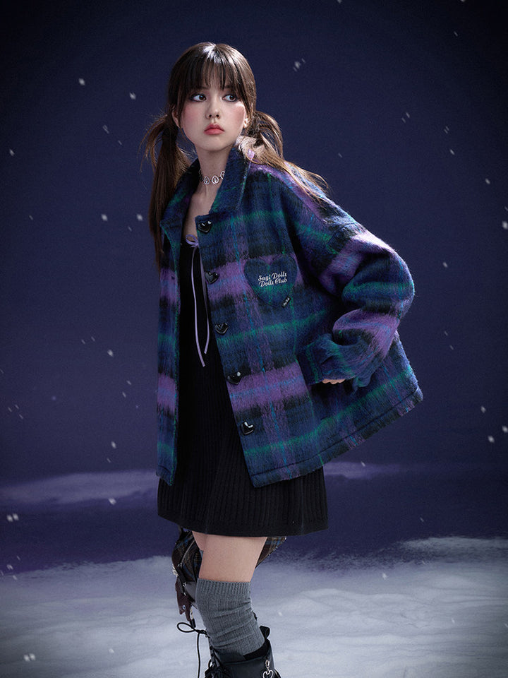 Ribbon-Trim Square Neck Knit Mini Dress