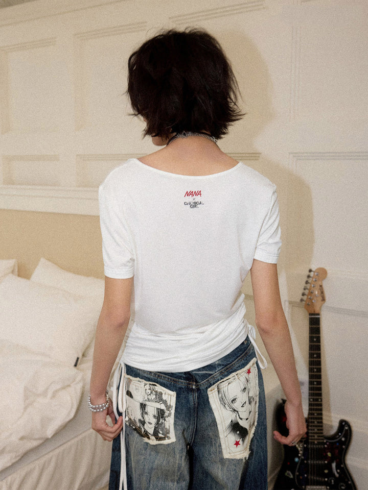 Alternative Figure Graphic Ruched Side T-Shirt