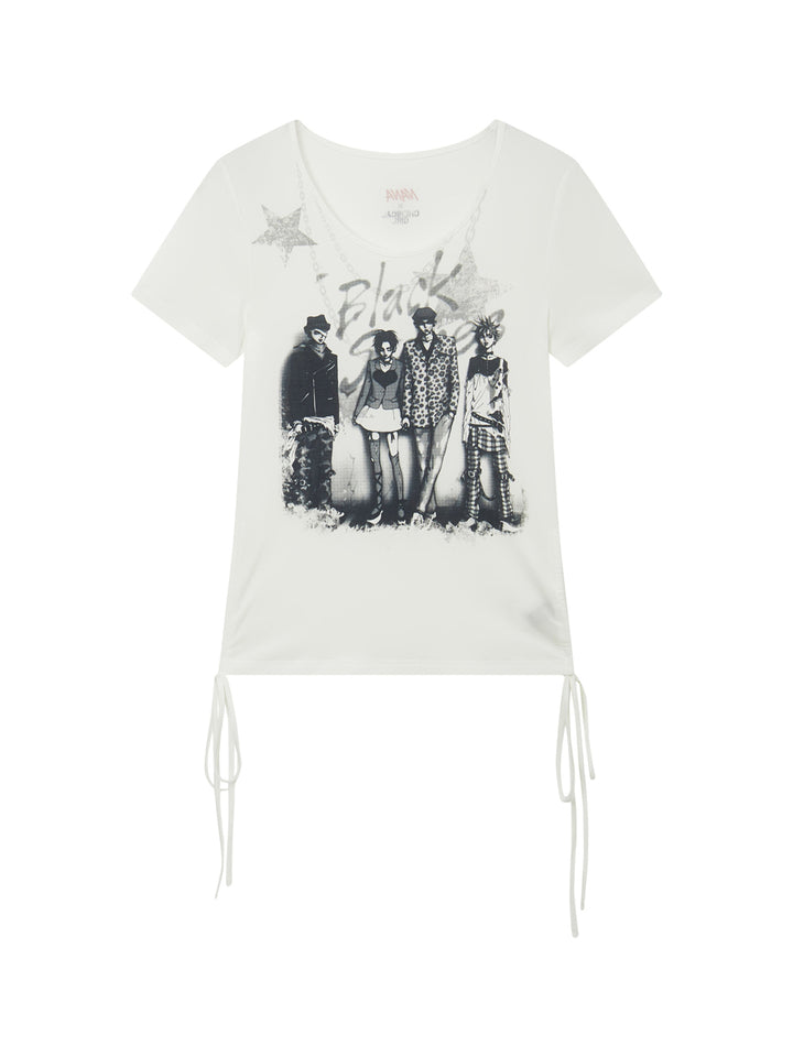 Alternative Figure Graphic Ruched Side T-Shirt