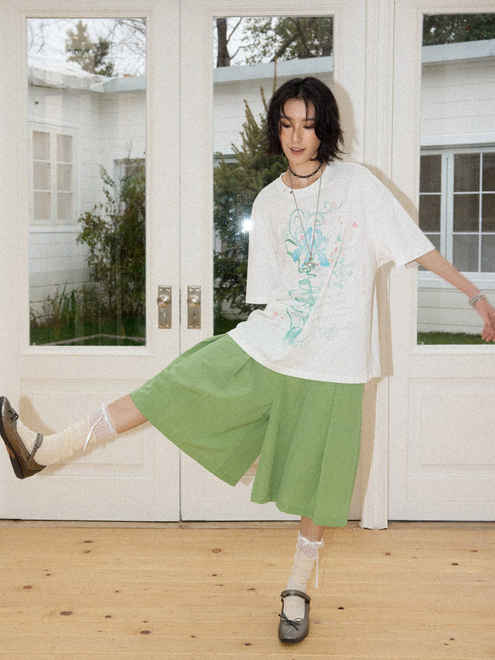 Floral Ribcage Graphic Oversized T-Shirt
