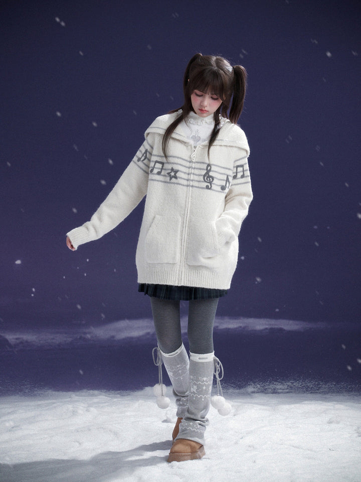 Fair Isle Pom-Pom Leg Warmers