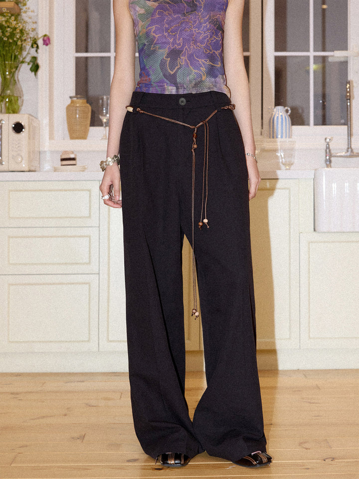 Lyocell Cotton Linen Wide Leg Pants