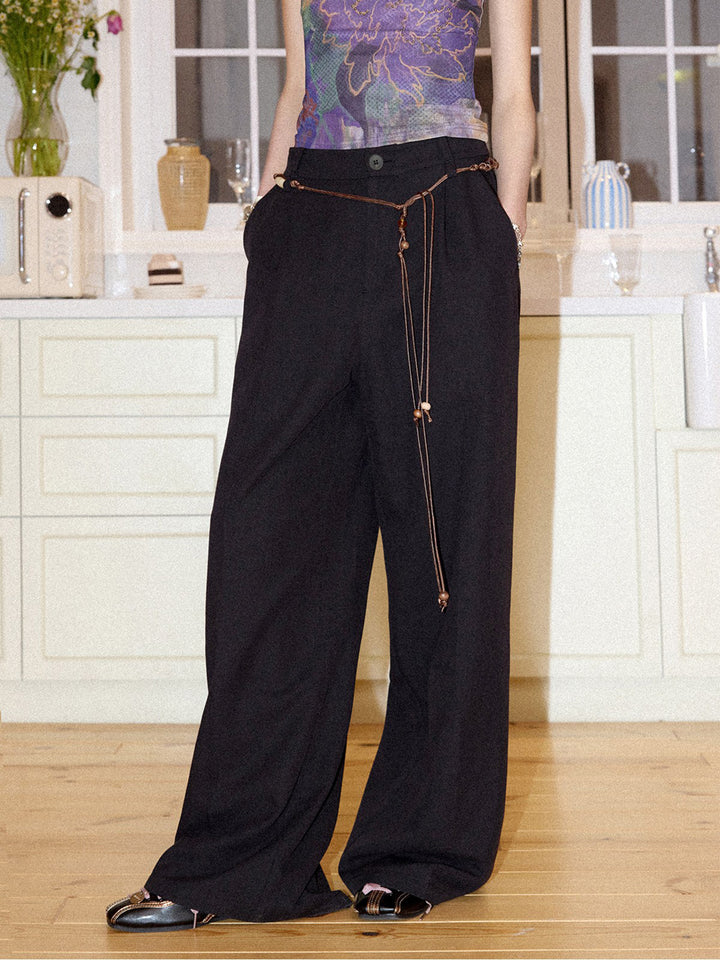 Lyocell Cotton Linen Wide Leg Pants