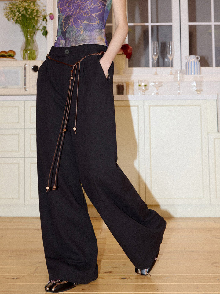 Lyocell Cotton Linen Wide Leg Pants