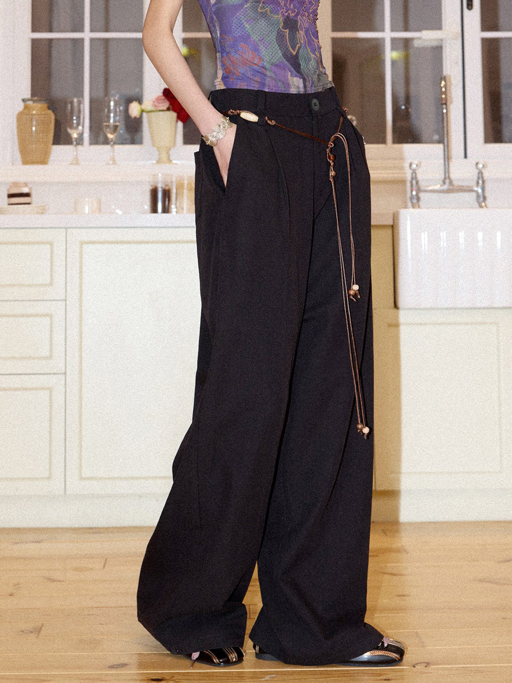 Lyocell Cotton Linen Wide Leg Pants