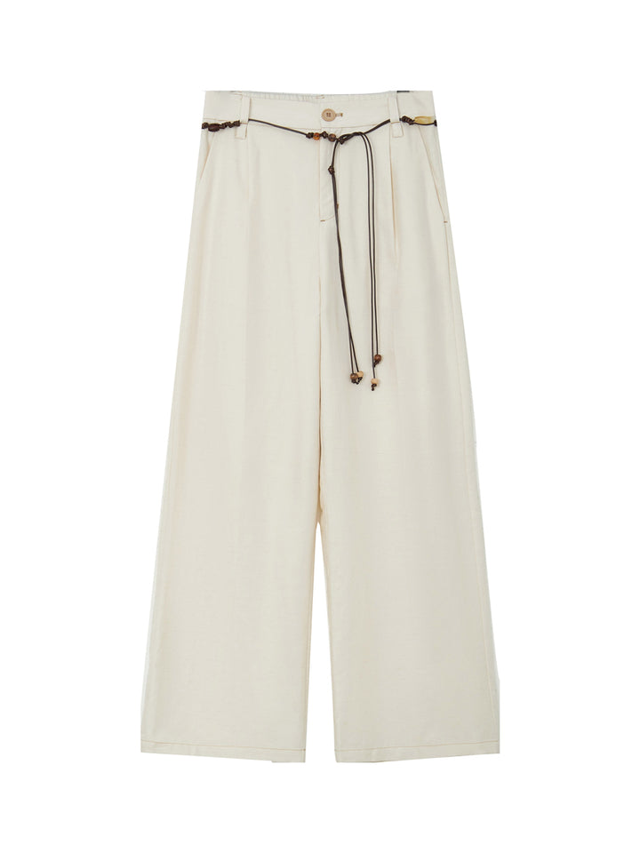Lyocell Cotton Linen Wide Leg Pants