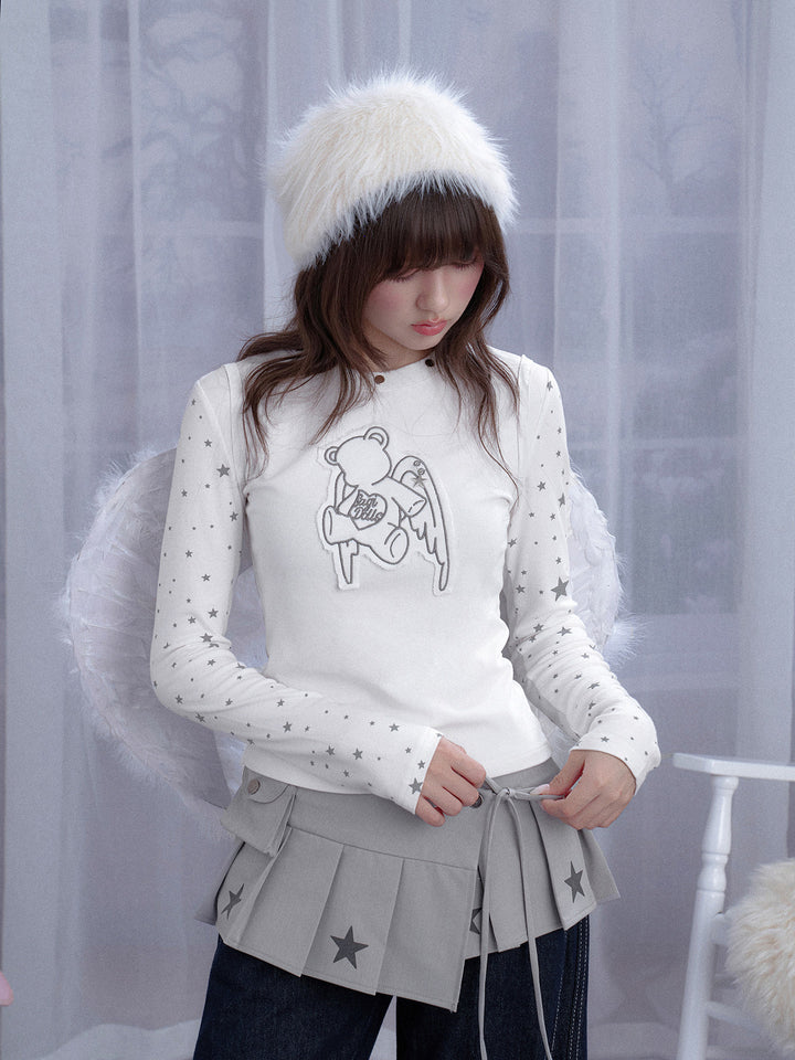 Winged Teddy Long Sleeve Top
