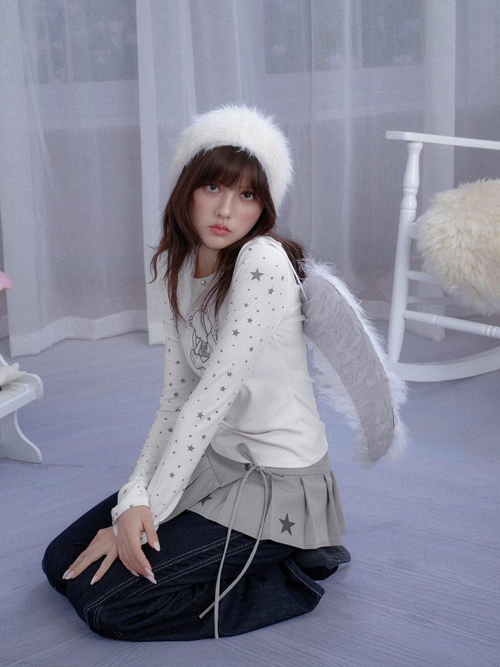 Winged Teddy Long Sleeve Top