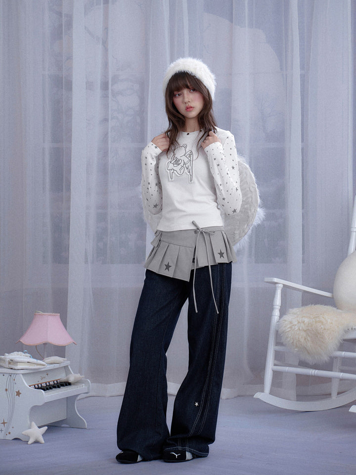 Winged Teddy Long Sleeve Top
