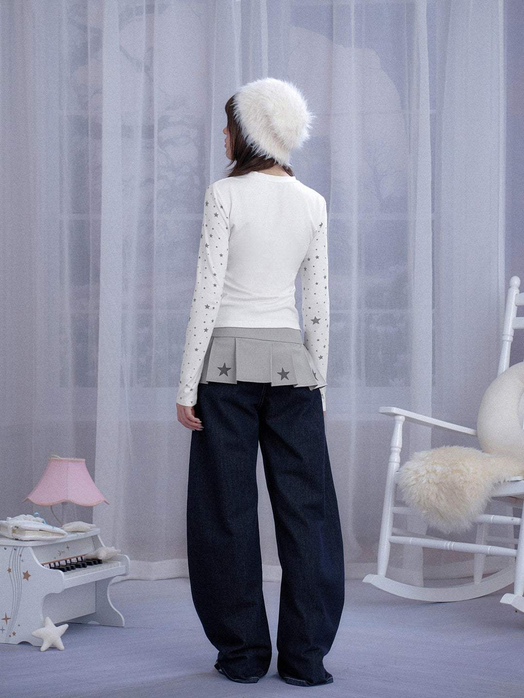 Winged Teddy Long Sleeve Top