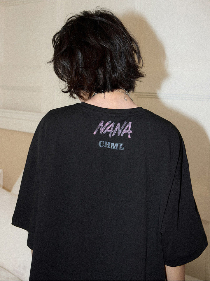 Rock Singer Rose Graphic Oversized T-Shirt