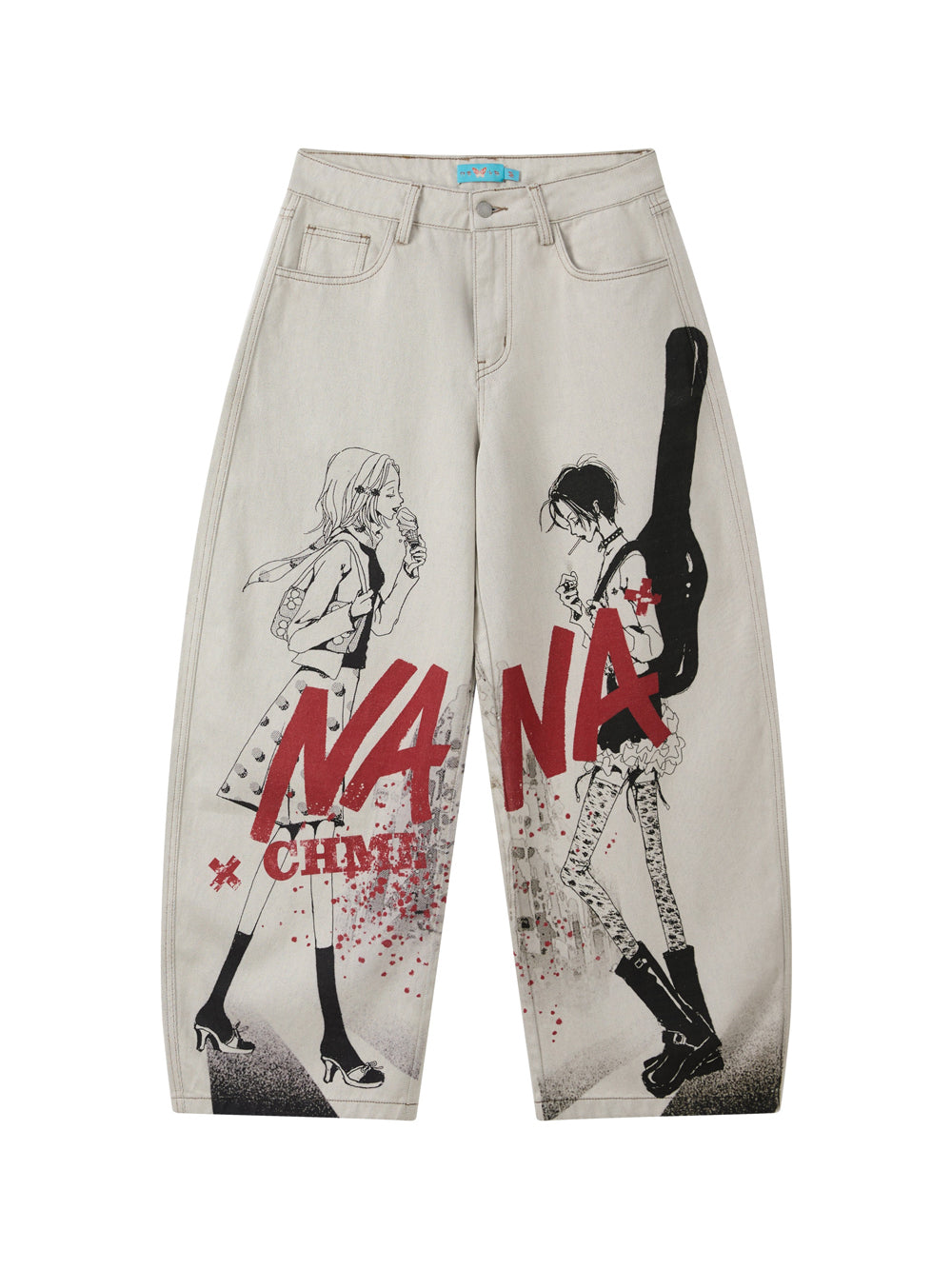 Manga Graphic Wide Leg Jeans