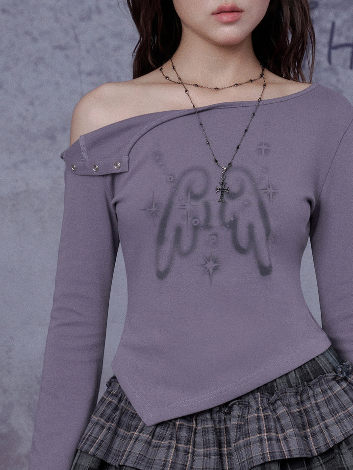 Faded Wing Off-Shoulder Top