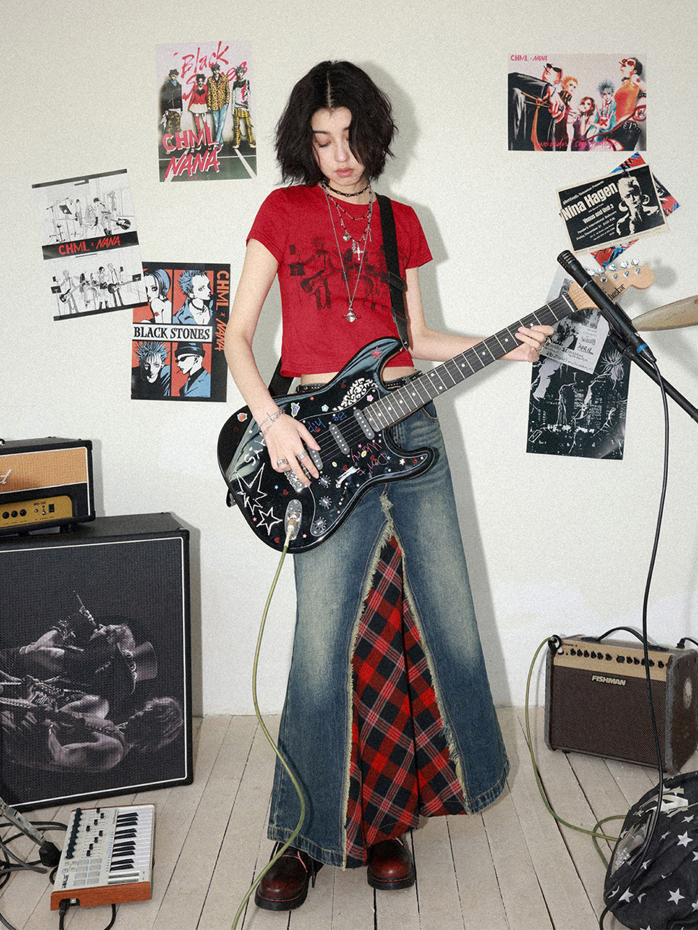 Rock Band Graphic Red T-Shirt