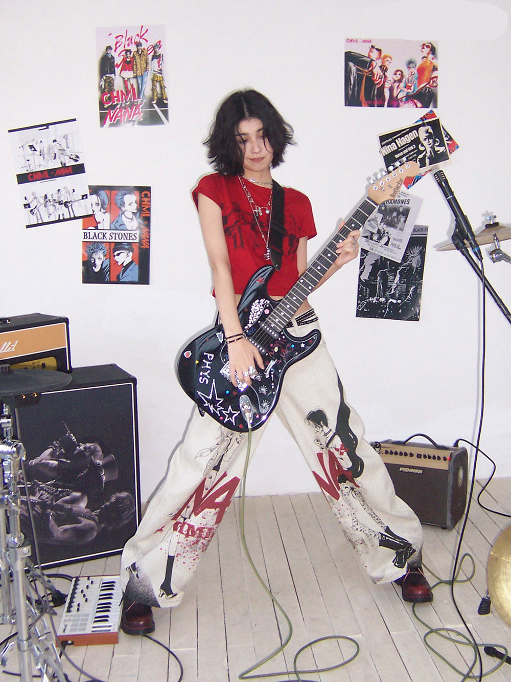 Rock Band Graphic Red T-Shirt