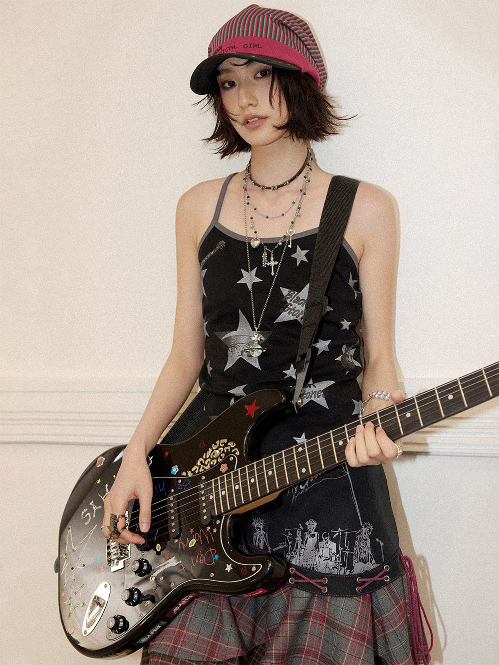 Silver Star Graphic Cami Top