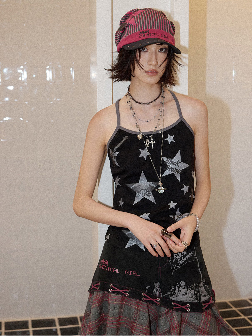 Silver Star Graphic Cami Top