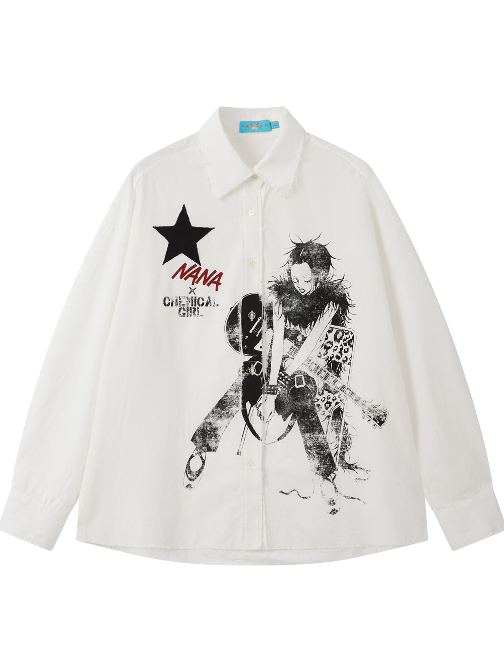 Manga Guitar Graphic Long Sleeve Shirt