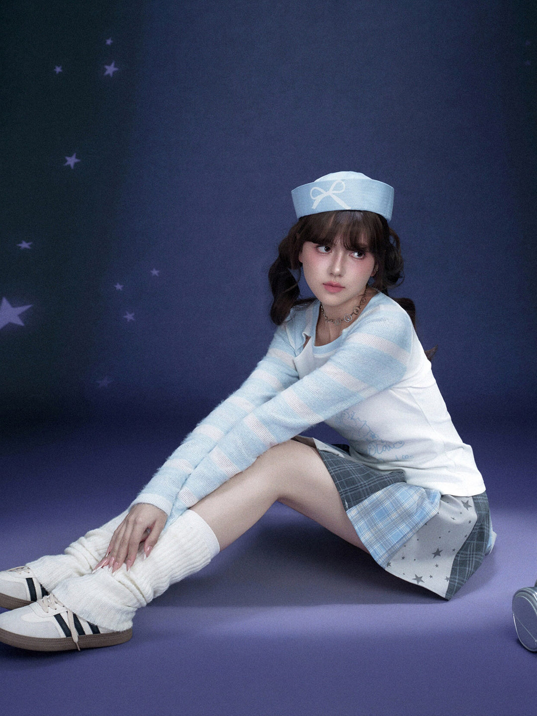 Snowman Striped Raglan Sleeve Top