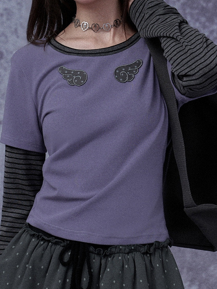 Celestial Wing Layered Sleeve Tee