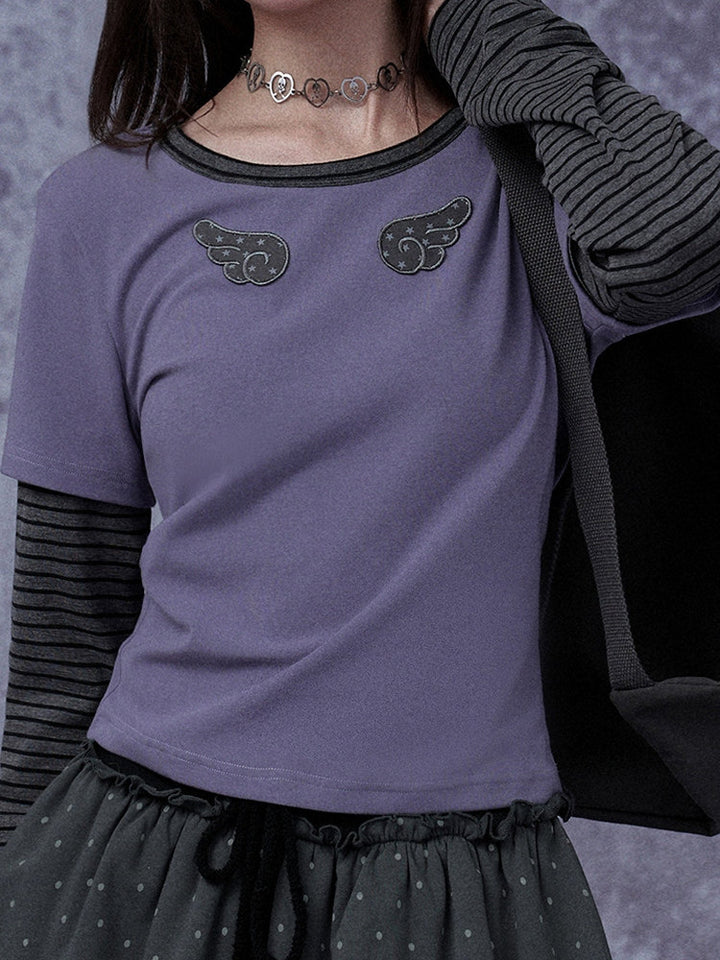 Celestial Wing Layered Sleeve Tee