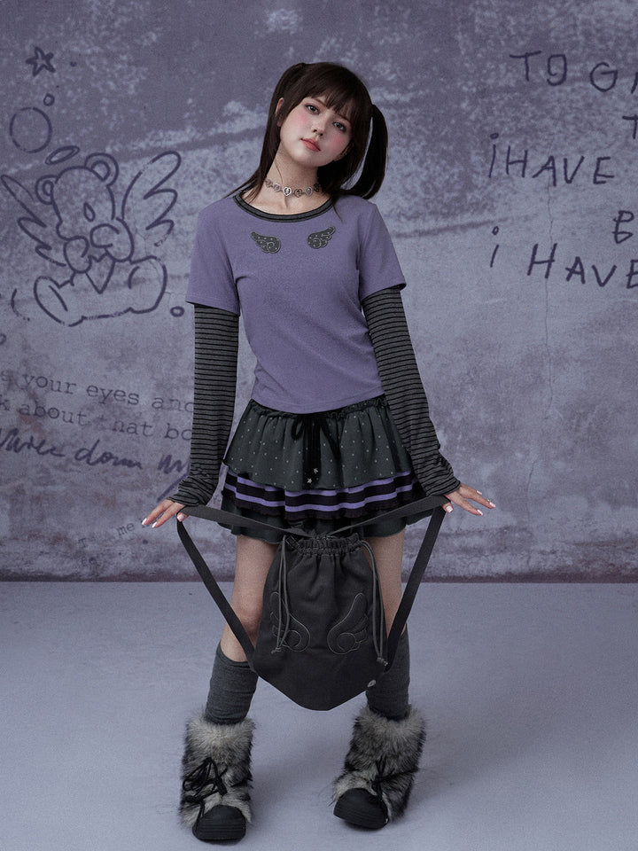 Celestial Wing Layered Sleeve Tee