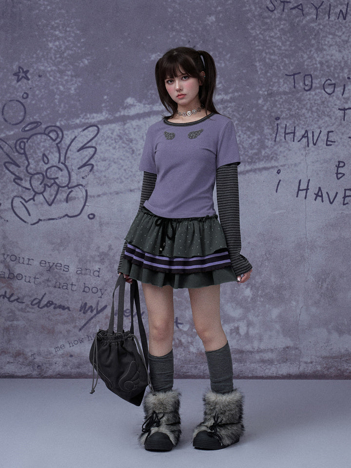 Celestial Wing Layered Sleeve Tee
