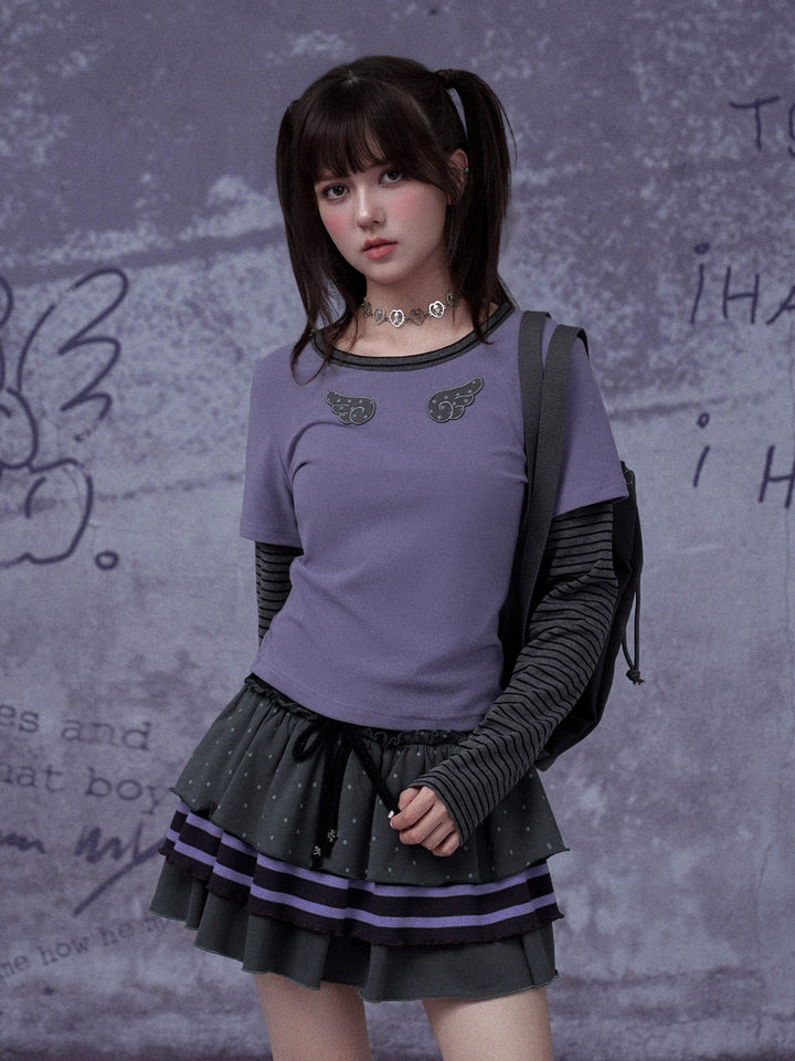 Celestial Wing Layered Sleeve Tee