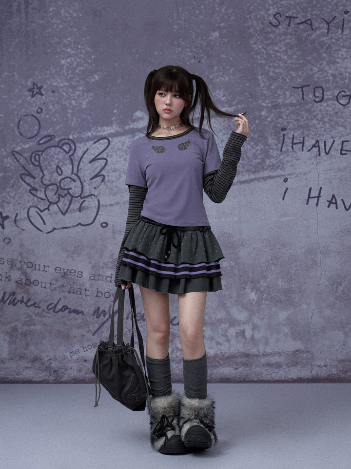Celestial Wing Layered Sleeve Tee