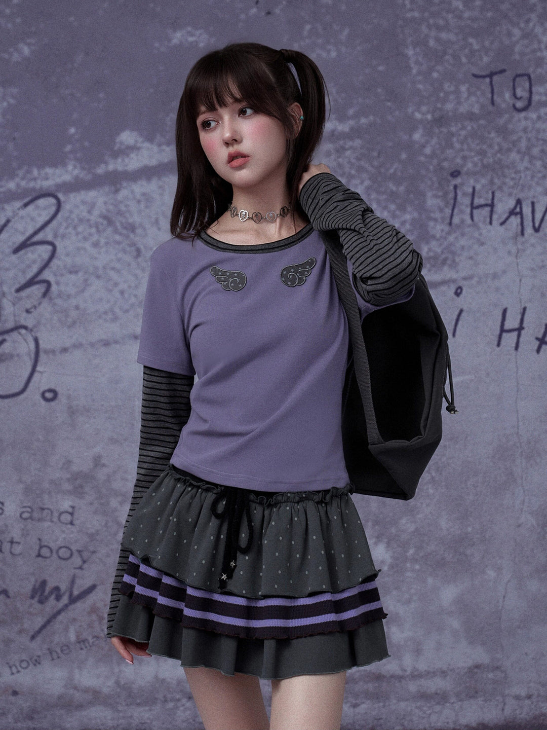 Celestial Wing Layered Sleeve Tee