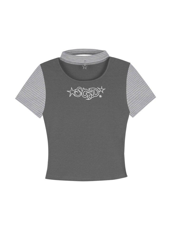 Star Choker Graphic Raglan T-Shirt