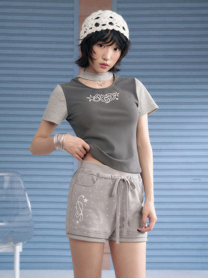 Star Choker Graphic Raglan T-Shirt