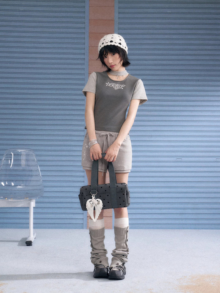 Star Choker Graphic Raglan T-Shirt