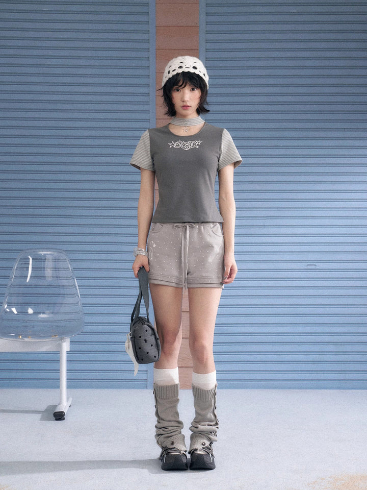 Star Choker Graphic Raglan T-Shirt