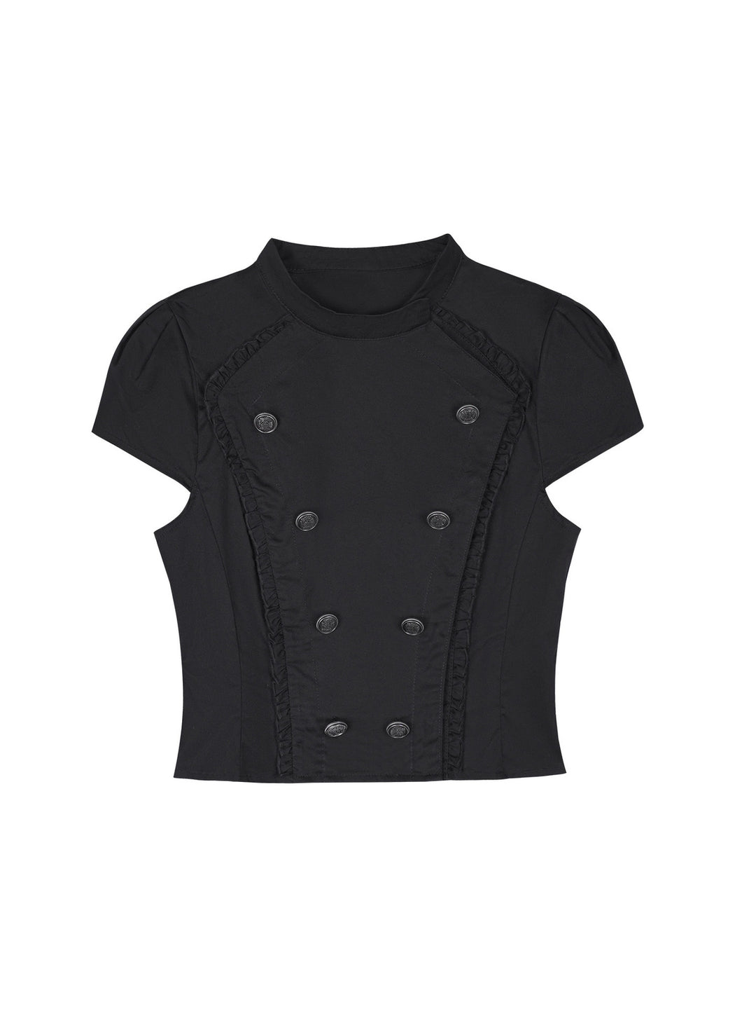 Gothic Military Double-Breasted Shirt