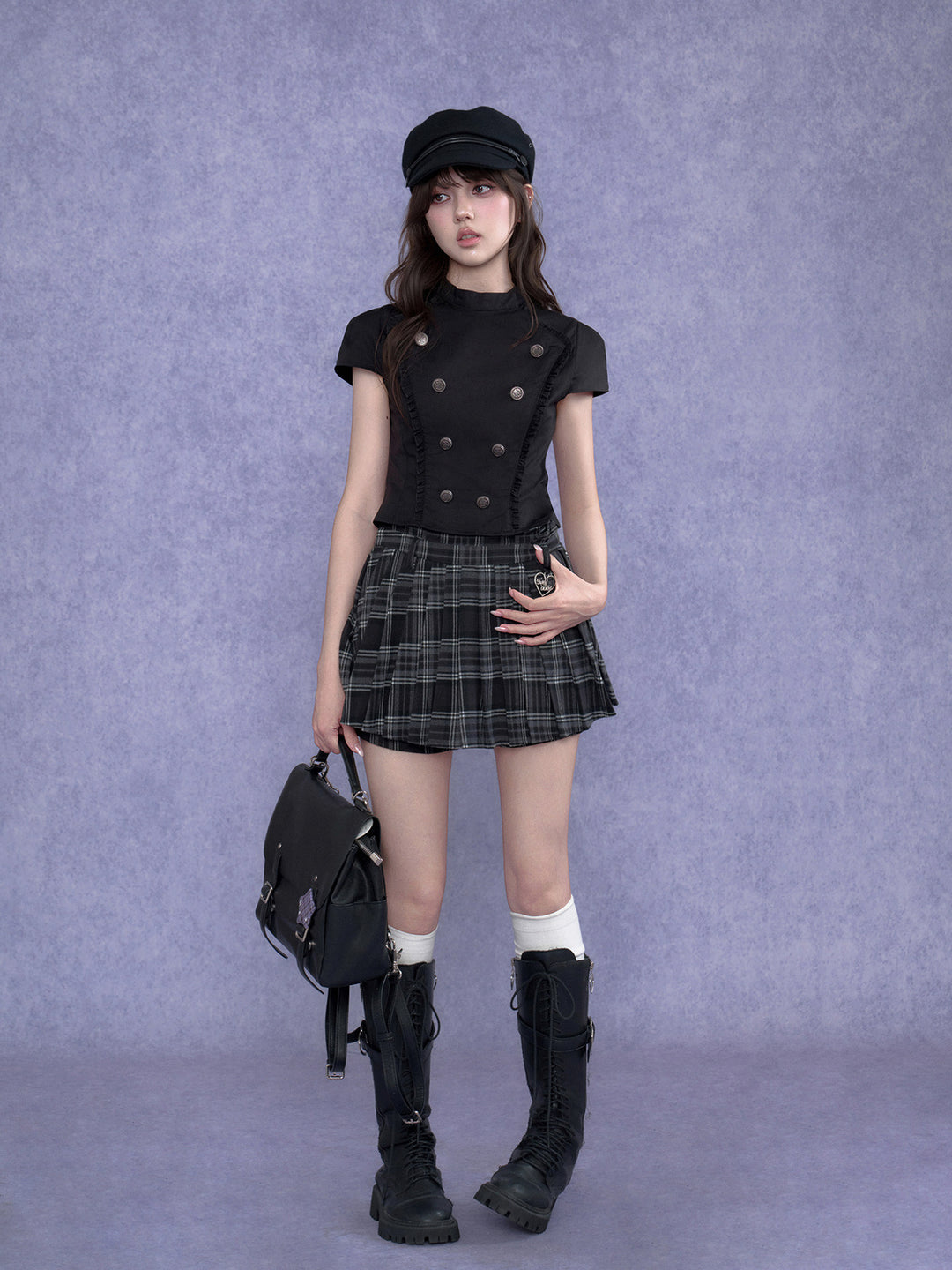 Gothic Military Double-Breasted Shirt