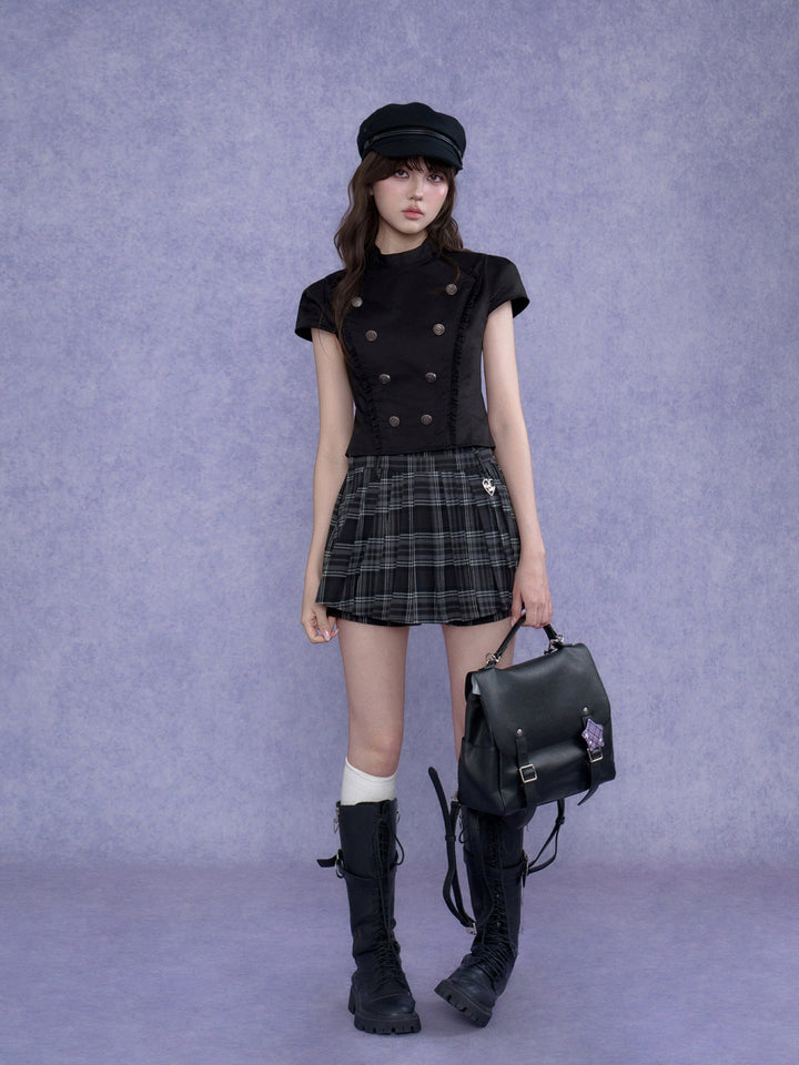 Gothic Military Double-Breasted Shirt