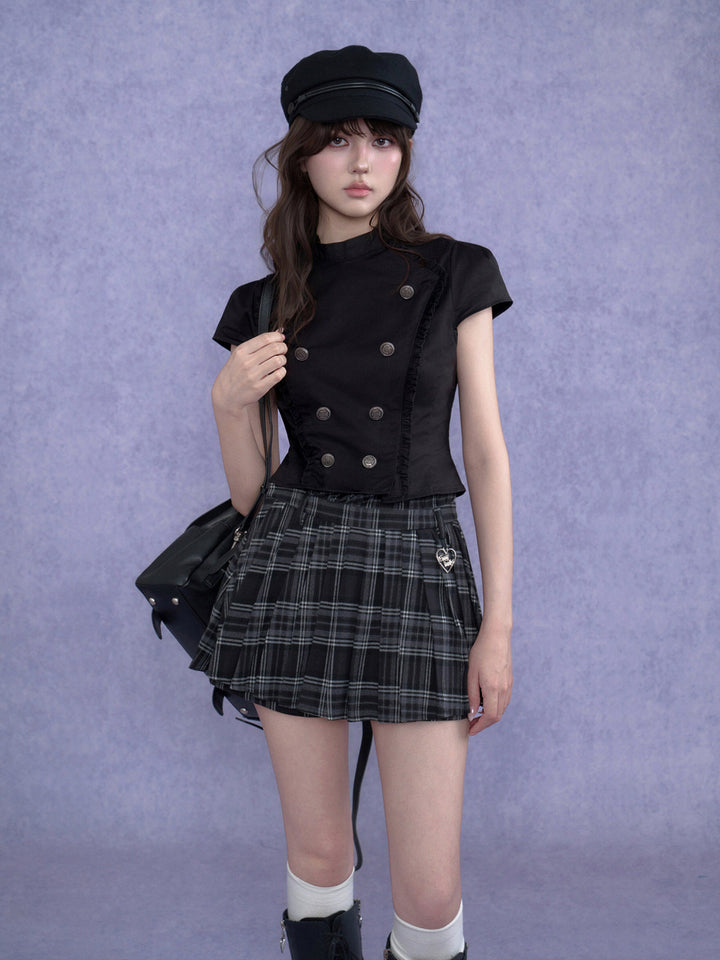 Gothic Military Double-Breasted Shirt