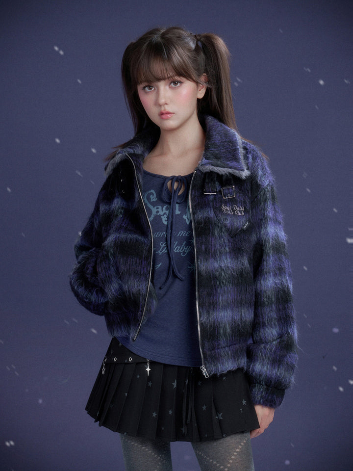 Y2K Celestial Tie-Front Long Sleeve Top