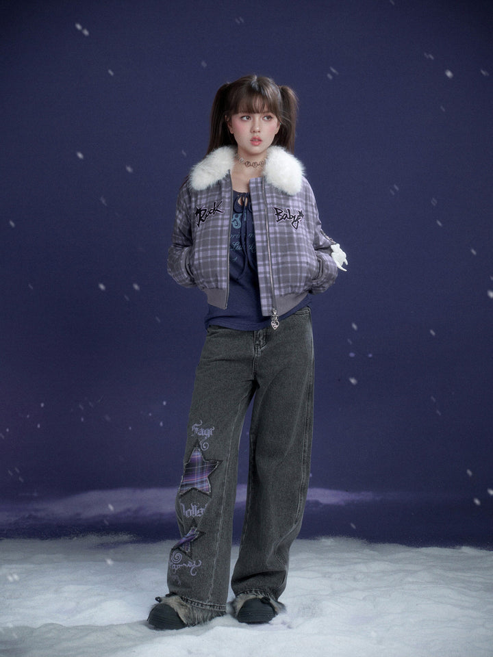 Y2K Celestial Tie-Front Long Sleeve Top