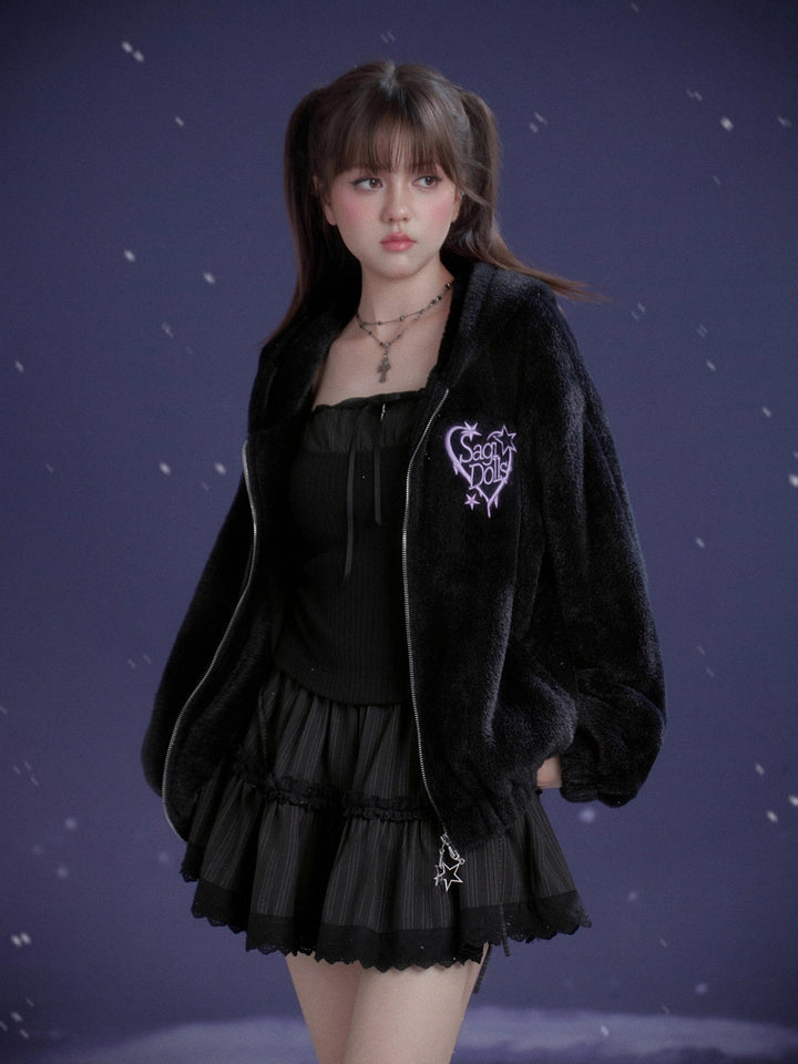Gothic Lace Tiered Mini Dress